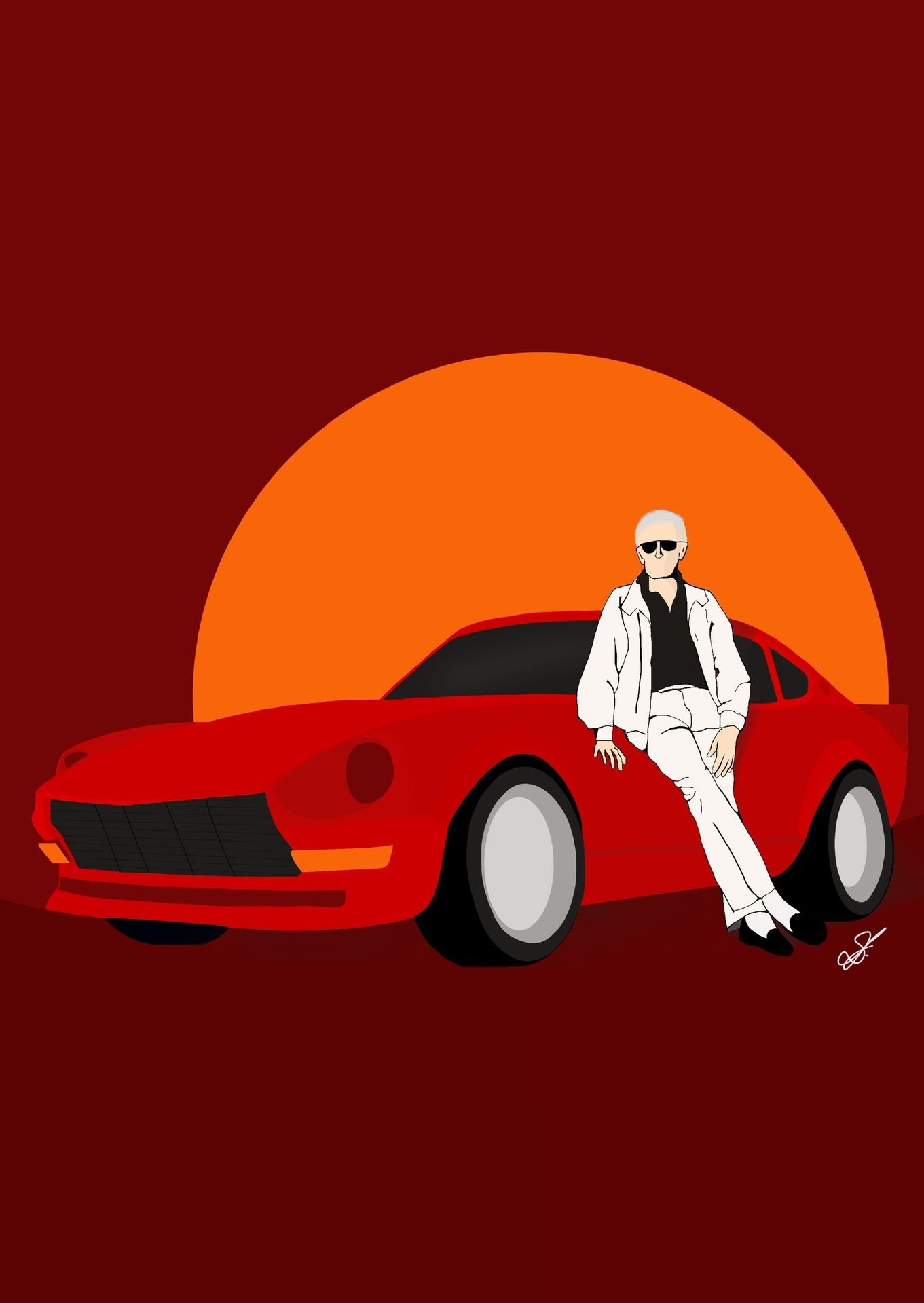 Albrecht Graf von Goertz mit Datsun Fairlady 240Z